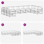 vidaXL Ensemble de canapés d'extérieur 10 Pièces Blanc et anthracite
