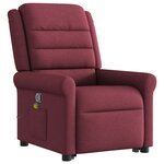 vidaXL Fauteuil inclinable de massage Rouge bordeaux Tissu