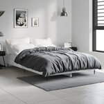 vidaXL Cadre de lit gris béton 120x190 cm bois d'ingénierie