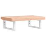 vidaXL Étagère de vasque murale acier et bois massif de hêtre