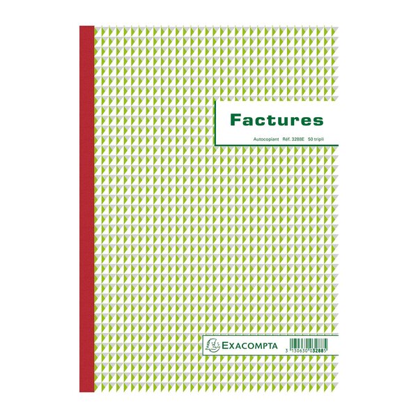Manifold Factures Avec Mention Tva 29 7x21cm 50 Feuillets Tripli Autocopiants - X 5 - Exacompta
