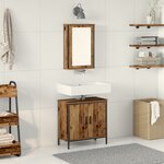 vidaXL Ensemble de meubles de salle de bain en 2 pièces Vieux bois