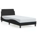 vidaXL Cadre de lit sans matelas noir 90x200 cm similicuir