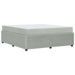 vidaXL Cadre de lit avec matelas Gris clair 180 x 200 cm tissu