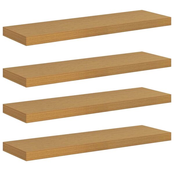 vidaXL Étagère Murale 4 Pièces Beige 90 x 23 5 x 4 cm Bois d'ingénierie