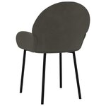 vidaXL Chaises à manger lot de 2 Gris foncé Velours