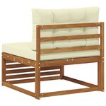 vidaXL Canapé du milieu extérieur Bois d'Acacia Massif Naturel