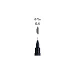 Feutre technique 0,4mm PIN 04200 Pte calibrée Noir UNI-BALL