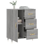 vidaXL Buffet sonoma gris 69 5x34x90 cm bois d'ingénierie