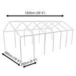 vidaXL Cadre en acier pour tente de réception de 12x6 m