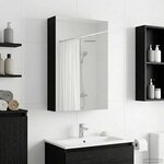 vidaXL Armoire Miroir de Salle de Bain Chêne noir 30 x 10 5 x 50 cm
