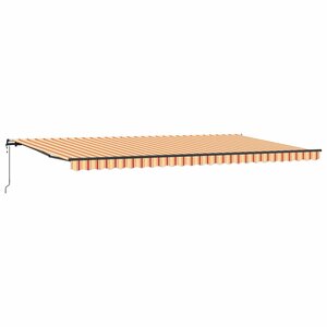 vidaXL Auvent Rétractable jaune et orange 600 × 300 cm tissu