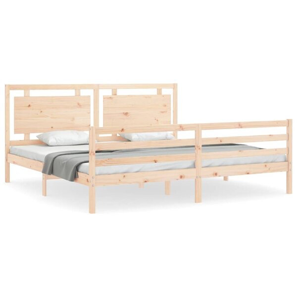 vidaXL Cadre de lit sans matelas 200x200 cm bois massif