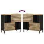 vidaXL Buffet 80x33 5x75 cm bois de manguier brut massif