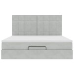 VidaXL Cadre de lit ottoman et matelas gris clair 180x200cm velours