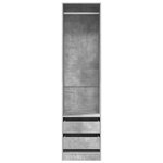 vidaXL Garde-robe avec tiroirs Gris béton 50x50x200 cm Bois ingénierie