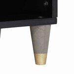 vidaXL Meuble TV Gris et or 100 x 33.5 x 46 cm Bois de manguier massif
