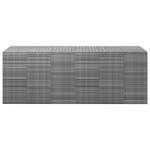 vidaXL Boîte à coussins de jardin Résine tressée 291x100 5x104 cm Gris