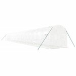 vidaXL Serre avec cadre en acier blanc 44 m² 22x2x2 m