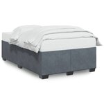 vidaXL Cadre de lit sans matelas gris foncé 120x200 cm velours
