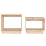 vidaXL Tables basses gigognes 2 Pièces Bois de pin massif
