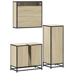 vidaXL Ensemble de meubles de salle de bain 3 Pièces chêne sonoma