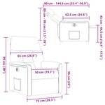 vidaXL Fauteuil inclinable électrique Gris foncé Tissu