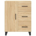 vidaXL Buffet haut Chêne sonoma 69 5x34x180 cm Bois d'ingénierie
