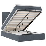 vidaXL Cadre de lit ottoman et matelas gris foncé 120x200 cm velours