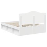 vidaXL Cadre de lit avec tête de lit Blanc 140 x 190 cm Pin massif