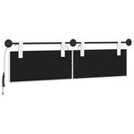 vidaXL Tête de lit suspendue Avec lumière LED Blanc Tissu
