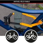 Antivol Vélo à Code 8336EURDPRO acier trempé  Combinaison Programmable  support inclus