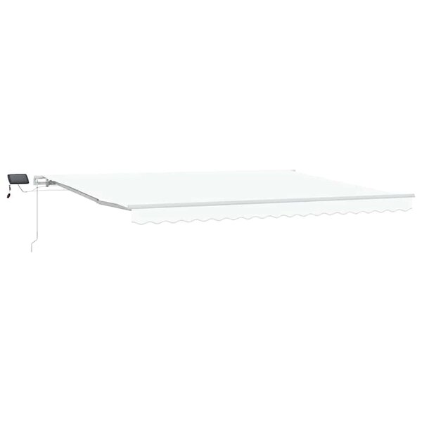 vidaXL Auvent Rétractable Blanc 450 × 300 cm Tissu et acier