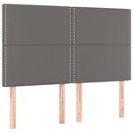 vidaXL Sommier à lattes de lit avec matelas et LED Gris 140x200 cm