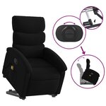 vidaXL Fauteuil de massage inclinable Noir Tissu