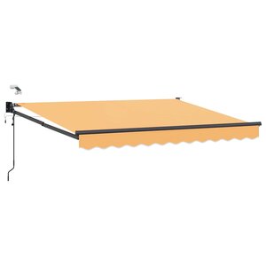 vidaXL Auvent rétractable électrique Sable 100 Polyester et Aluminium