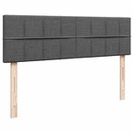vidaXL Lit ottoman avec matelas gris foncé 140x190 cm tissu