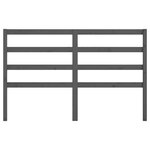 vidaXL Tête de lit Gris 126x4x100 cm Bois massif de pin