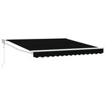 Auvent rétractable automatique vidaXL Noir 350x250 cm