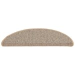 vidaXL Tapis de marches d'escalier 15 Pièces Marron 56x17x3 cm