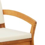 vidaXL Banc de jardin avec coussin Marron Bois d'acacia massif