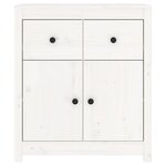 vidaXL Buffet blanc 70x35x80 cm bois massif de pin