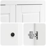 vidaXL Armoire sous évier de salle de bain Blanc 56 x 37 5 x 81 cm