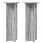 vidaXL Support de Plante 2 pièces Sonoma gris Ø40 x 100 cm