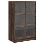 vidaXL Buffet haut avec portes chêne marron bois d'ingénierie