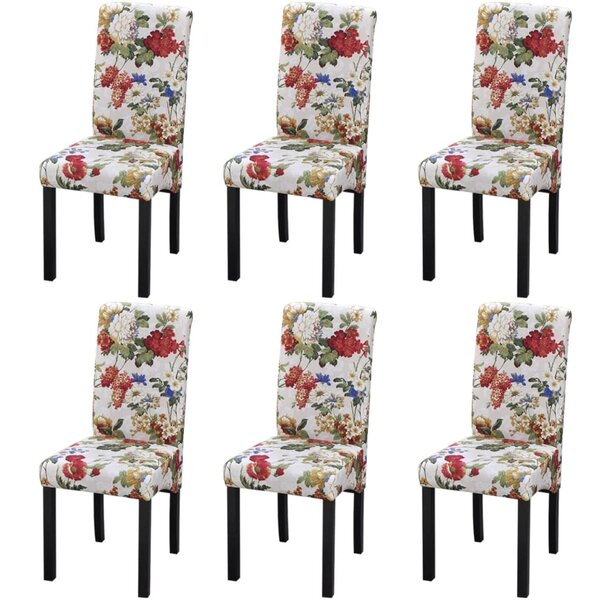 vidaXL Chaises à manger lot de 6 multicolore tissu