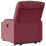 vidaXL Fauteuil inclinable électrique rouge bordeaux tissu
