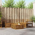 vidaXL Ensemble de canapés d'extérieur 5 Pièces Naturel
