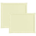 vidaXL Coussins de siège et de dos 4 Pièces Crème 47 x 45 x 2 cm