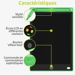 ACROPAQ Tablette Dessin enfant- Ardoise Magique 8 5 pouces- Ecran couleur LCD- Tablette LCD-(Pile CR2025 incluse) Vert